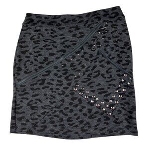 Kardashian Kollection Leopard Print Mini Skirt Size Medium